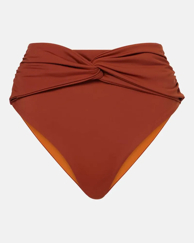 Johanna Ortiz Slip bikini a vita alta Marrone