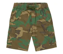 Pantaloni cargo in cotone camouflage
