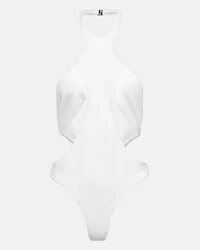 Thierry Mugler Costume intero con cut-out Bianco