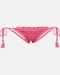 Anna Kosturova Slip bikini in crochet Rosa