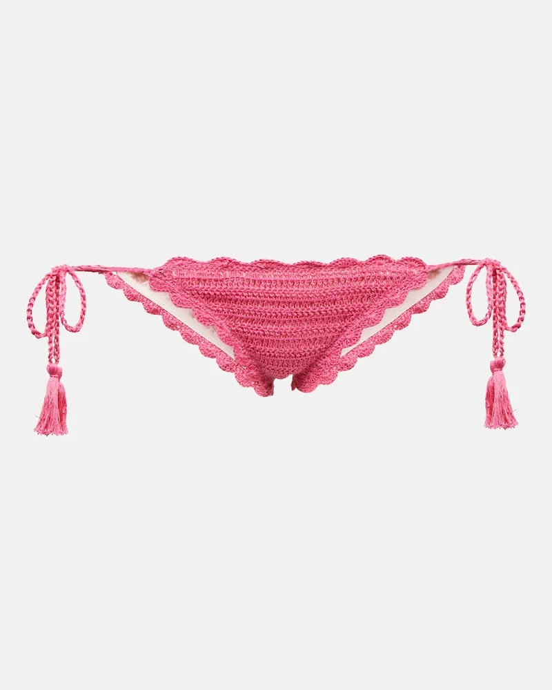 Anna Kosturova Slip bikini in crochet Rosa