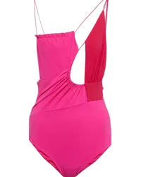 Nensi Dojaka Costume intero asimmetrico con cut-out Rosa