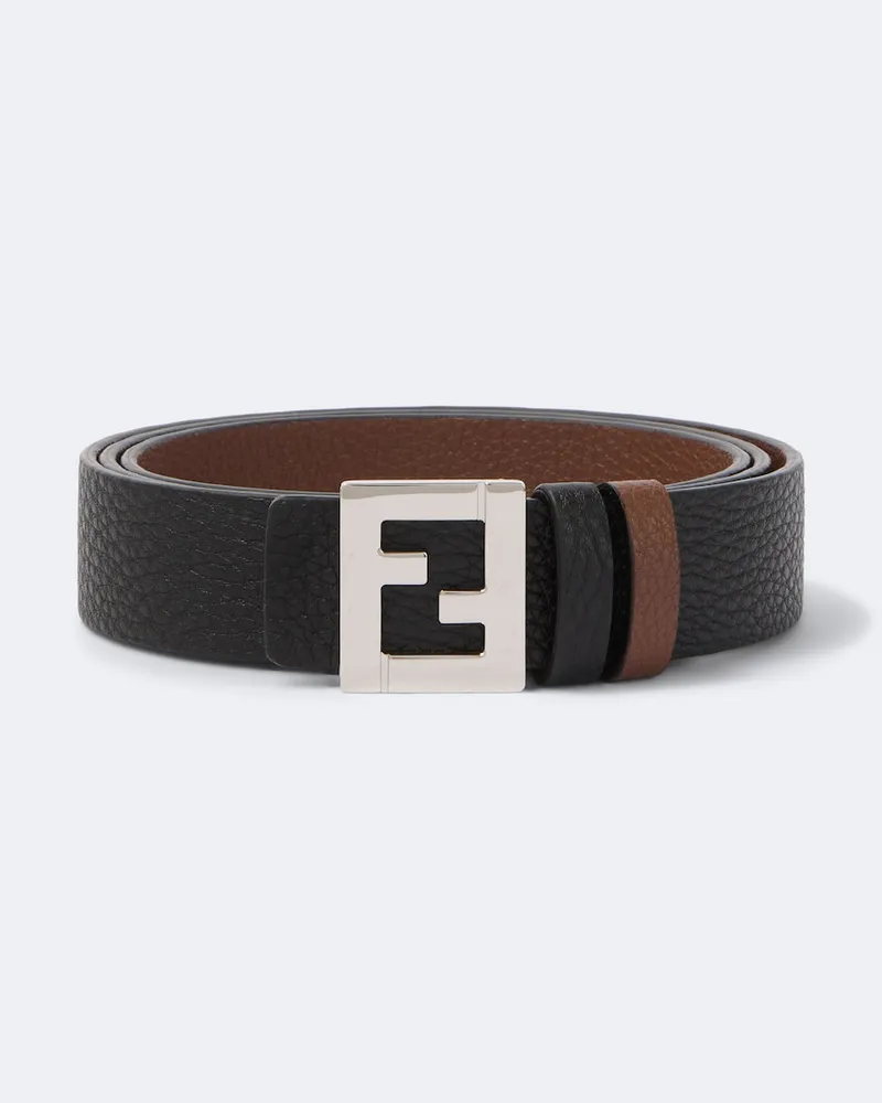 Fendi Cintura reversibile FF in pelle Marrone