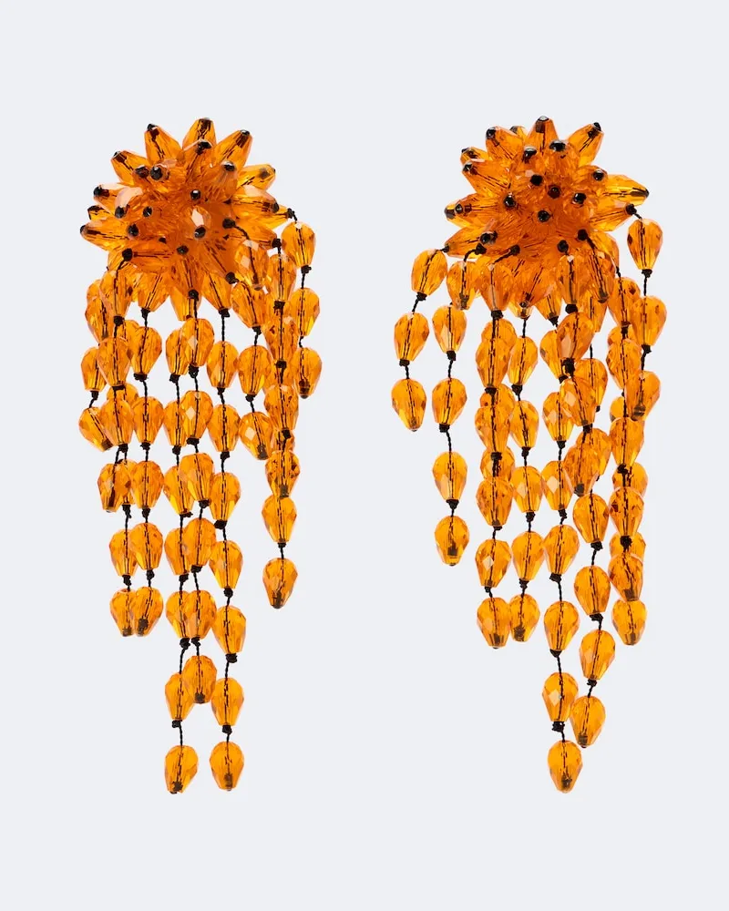 Isabel Marant Orecchini a clip Hanabi con perline Arancione