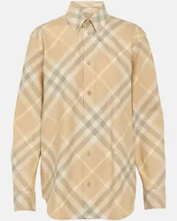 Burberry Camicia in twill Burberry Check Beige