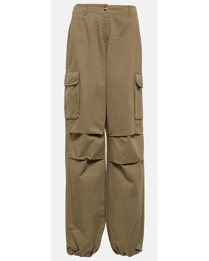 COPERNI Pantaloni cargo in cotone a gamba larga Verde
