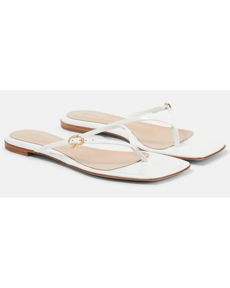 Gianvito Rossi Sandali infradito in vernice Bianco