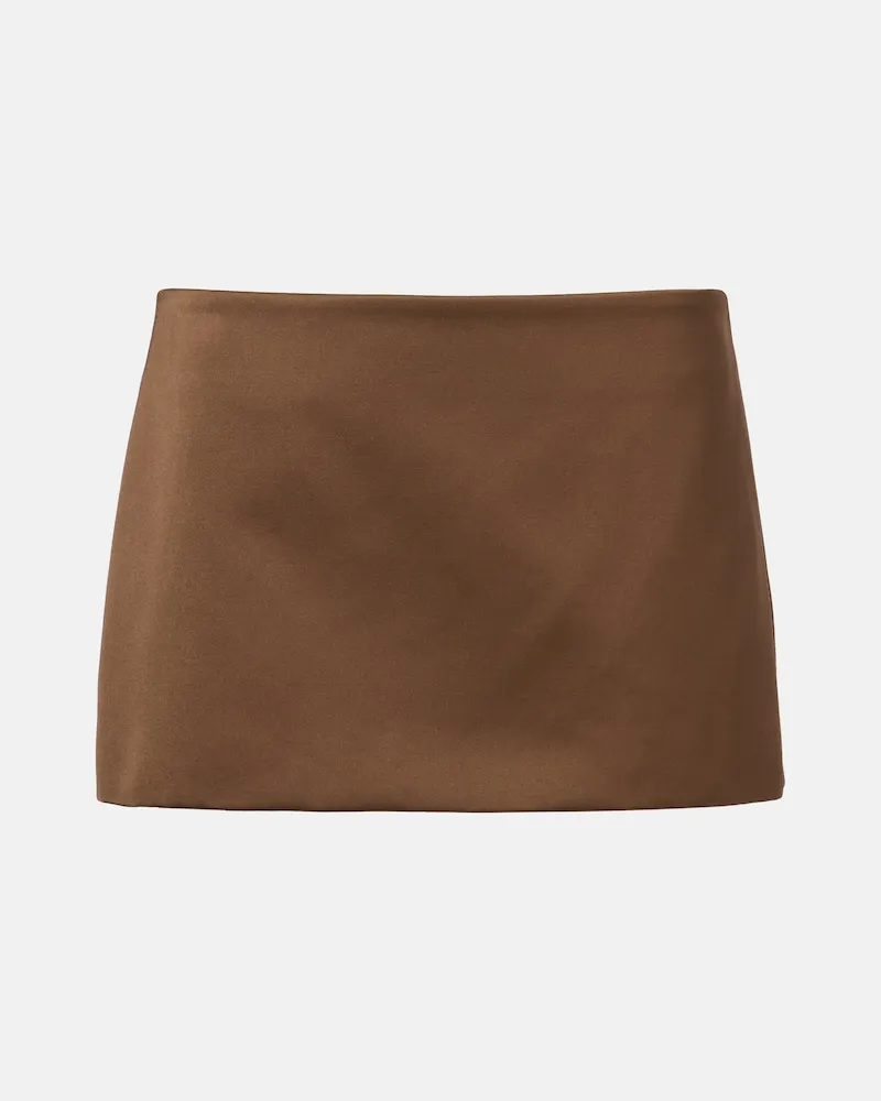 FRANKIE Shop Minigonna Hera in raso Marrone