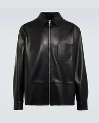 Loewe Giacca blouson Anagram in pelle Nero