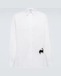 Loewe Camicia in misto cotone con ricami Bianco