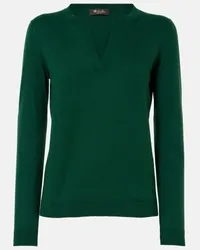 Loro Piana Pullover Piuma Serafino in cashmere Verde