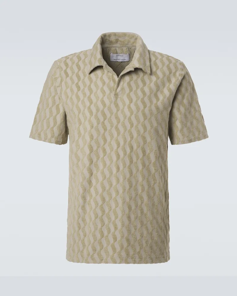 Frescobol Carioca Polo Faustino in spugna jacquard Verde