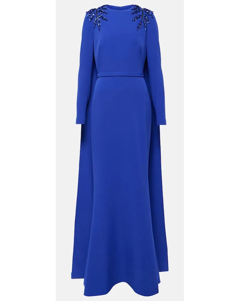 Safiyaa Abito lungo Ginevra con mantella Blu