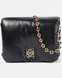 Loewe Borsa a spalla Goya Puffer in pelle Nero