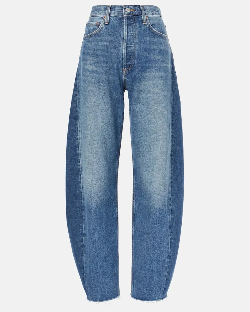 AGOLDE Jeans barrel Luna a vita alta Blu