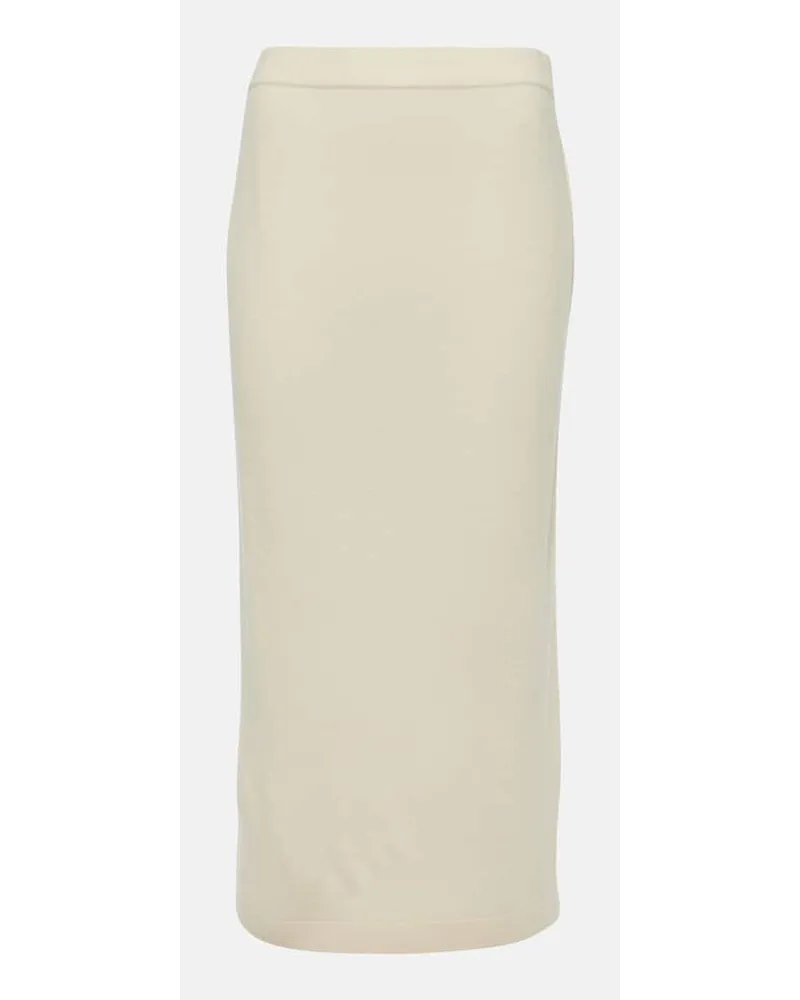 Jardin des Orangers Gonna midi in lana e cashmere Bianco