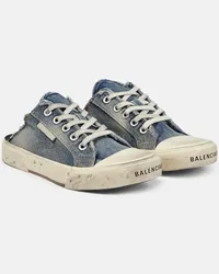 Balenciaga Sneakers Paris in denim distressed Blu