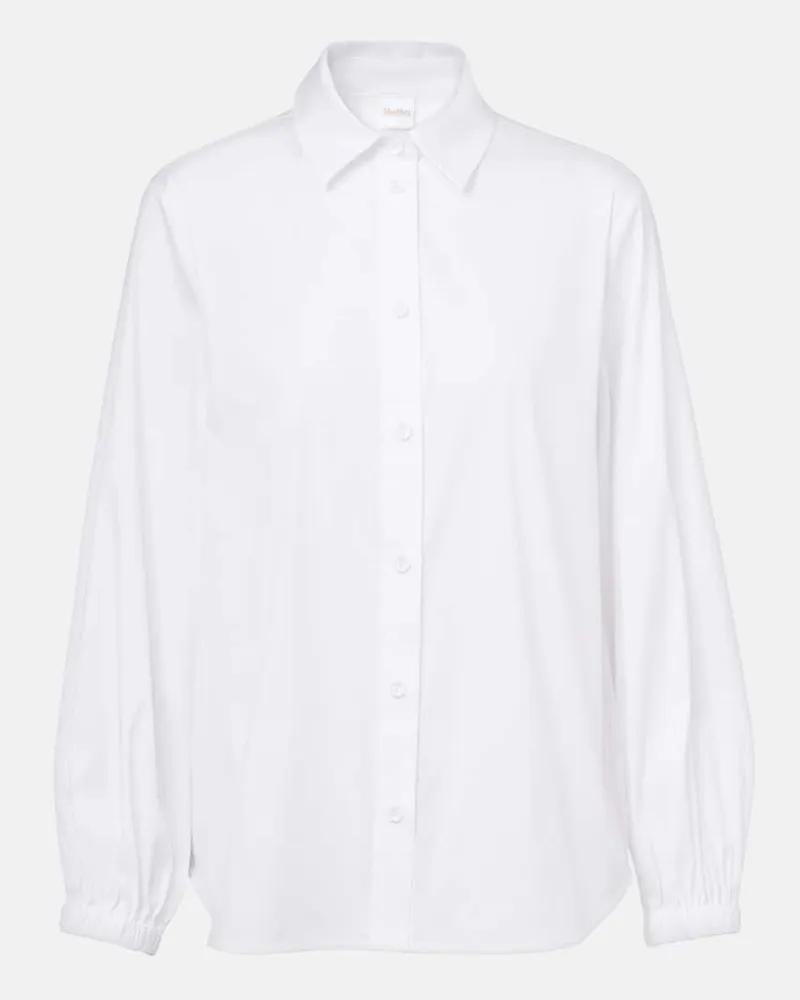 Max Mara Camicia Panda in popeline di misto cotone Bianco