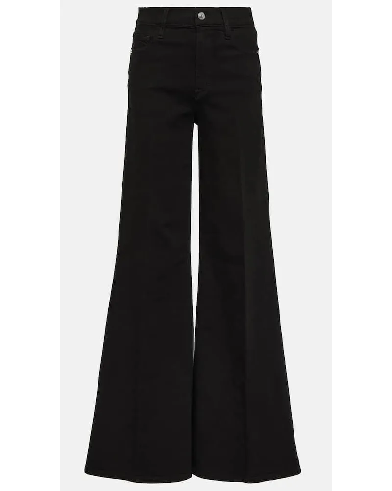 Frame Denim Jeans flared Le Palazzo a vita alta Nero