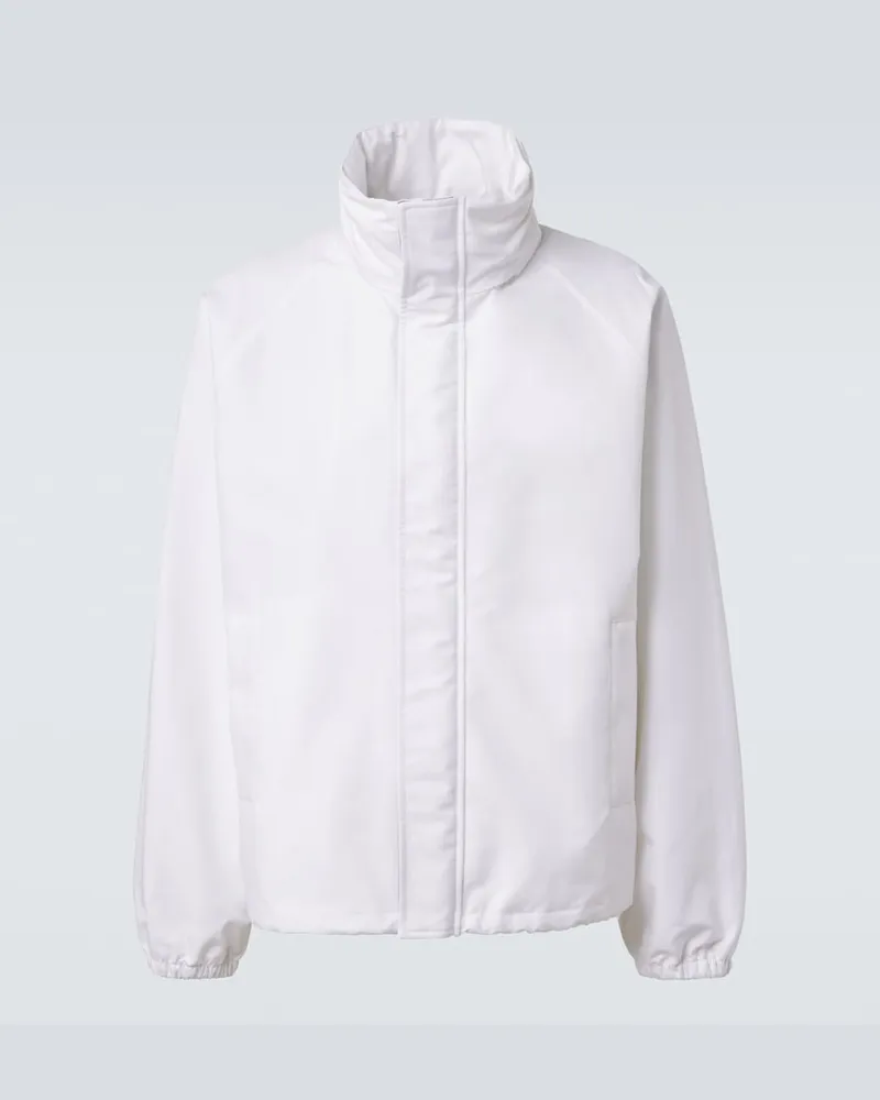 Gucci Giacca blouson in canvas di cotone Bianco