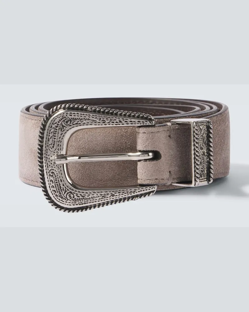 Brunello Cucinelli Cintura in suede Beige