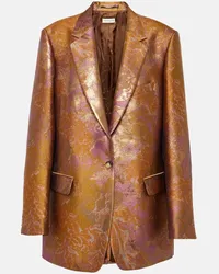 Dries van Noten Blazer metallizzato con stampa Multicolore