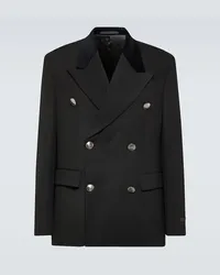 Prada Blazer doppiopetto in lana vergine Nero