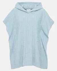 Givenchy Poncho Plage in misto cotone 4G Blu