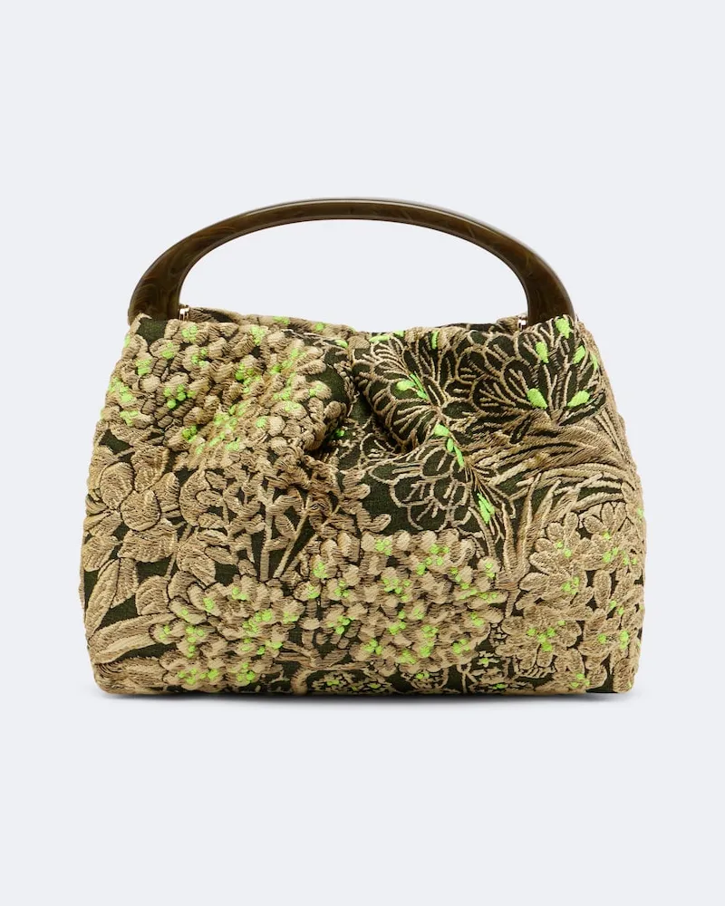 Dries van Noten Borsa a mano Crisp Small in jacquard floreale Multicolore