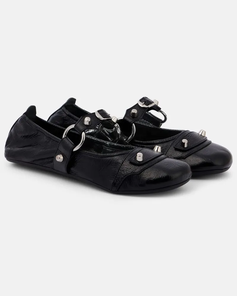 Balenciaga Ballerine Mary Jane Le City in pelle Nero