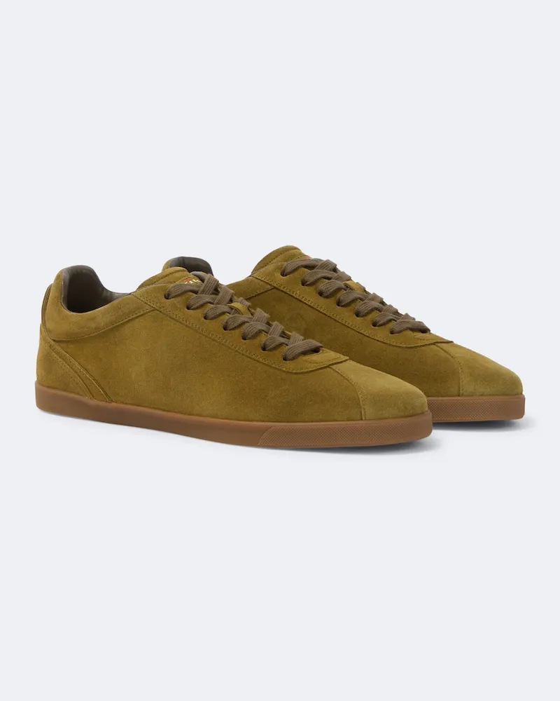 Kiton Sneakers in suede Verde