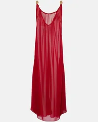 Adriana Degreas Abito lungo Holiday in chiffon Rosso