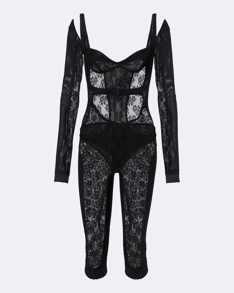 ATTICO Jumpsuit in pizzo Nero