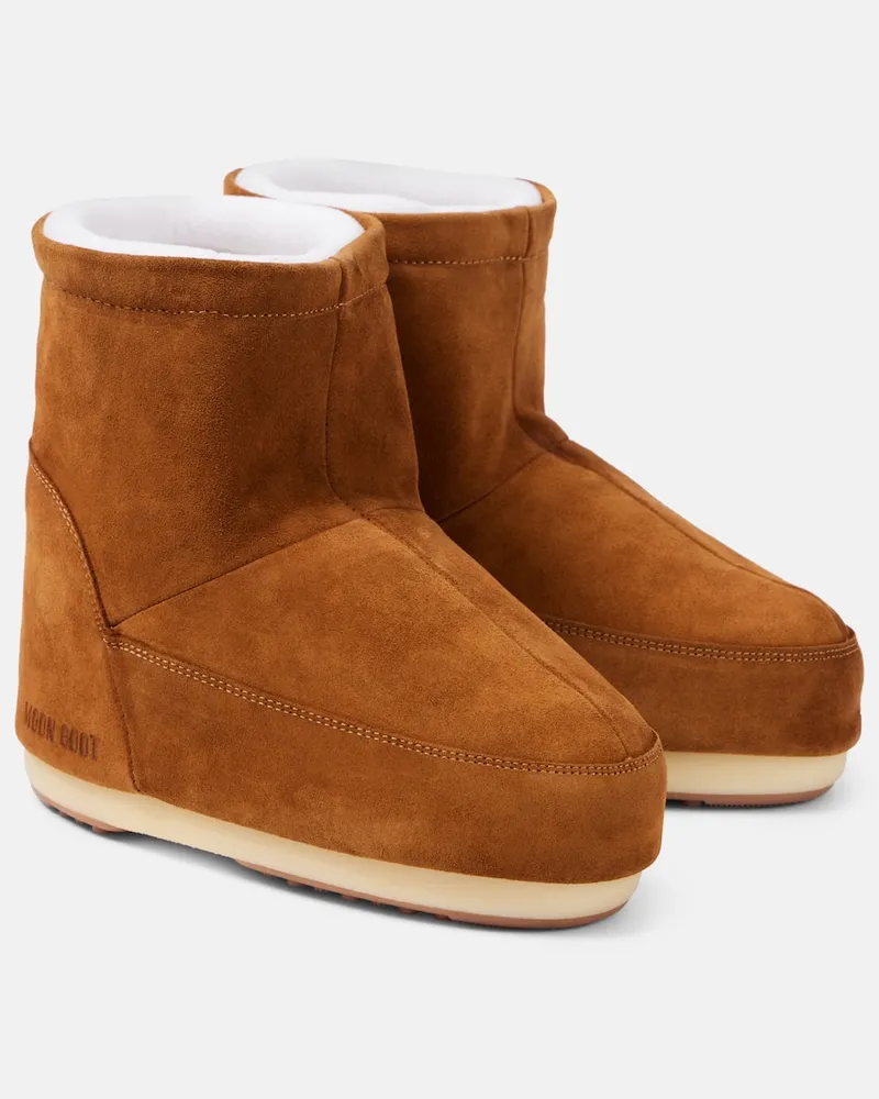Moon Boot Stivali doposcÃ¬ Icon Low in suede Marrone