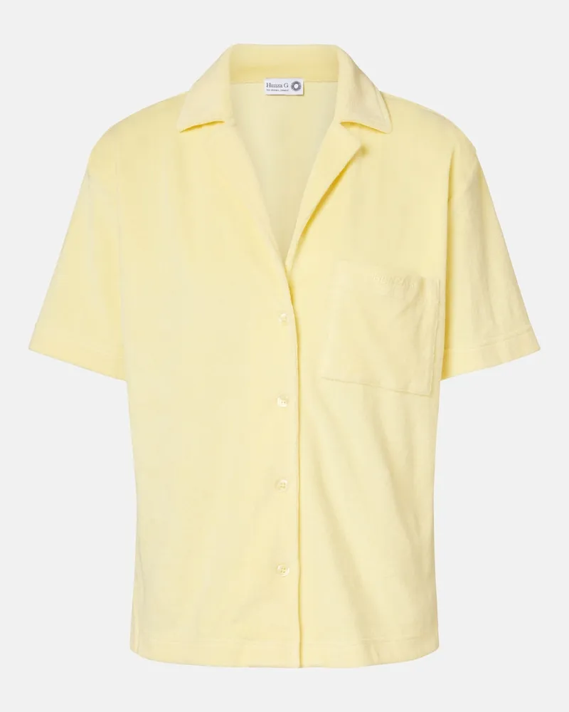 Hunza G Camicia Resort in spugna di cotone Giallo