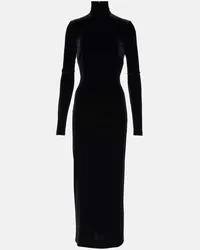 Dolce & Gabbana Abito midi in velluto Nero