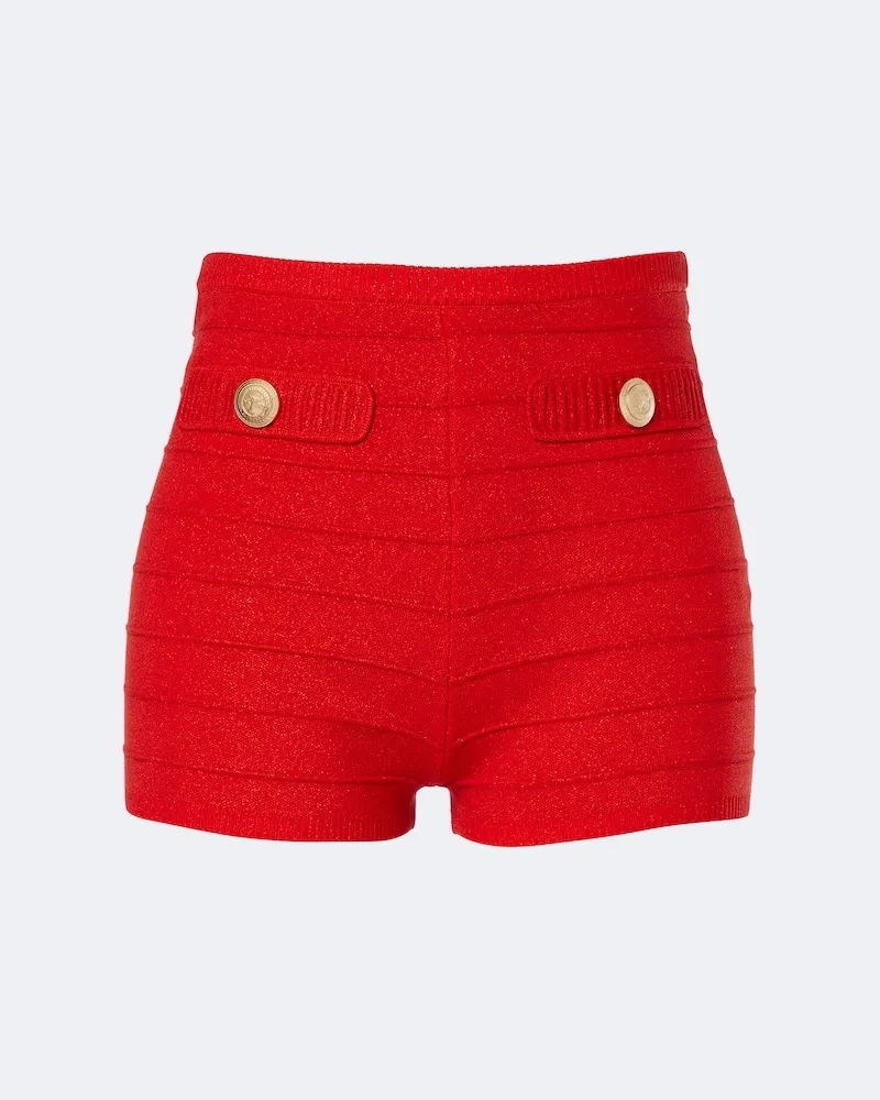 Retrofête Retrofête Shorts Sandra in maglia Rosso