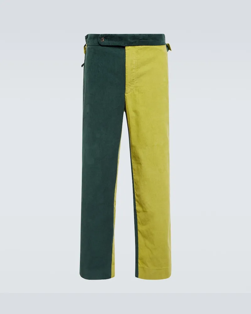 BODE Pantaloni Duo in velluto Verde