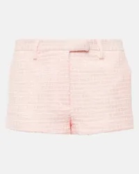 Alessandra Rich Shorts in tweed con paillettes Rosa