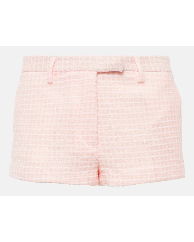 Alessandra Rich Shorts in tweed con paillettes Rosa