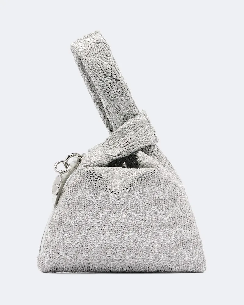 Missoni Borsa a mano Mini in lamé Argento