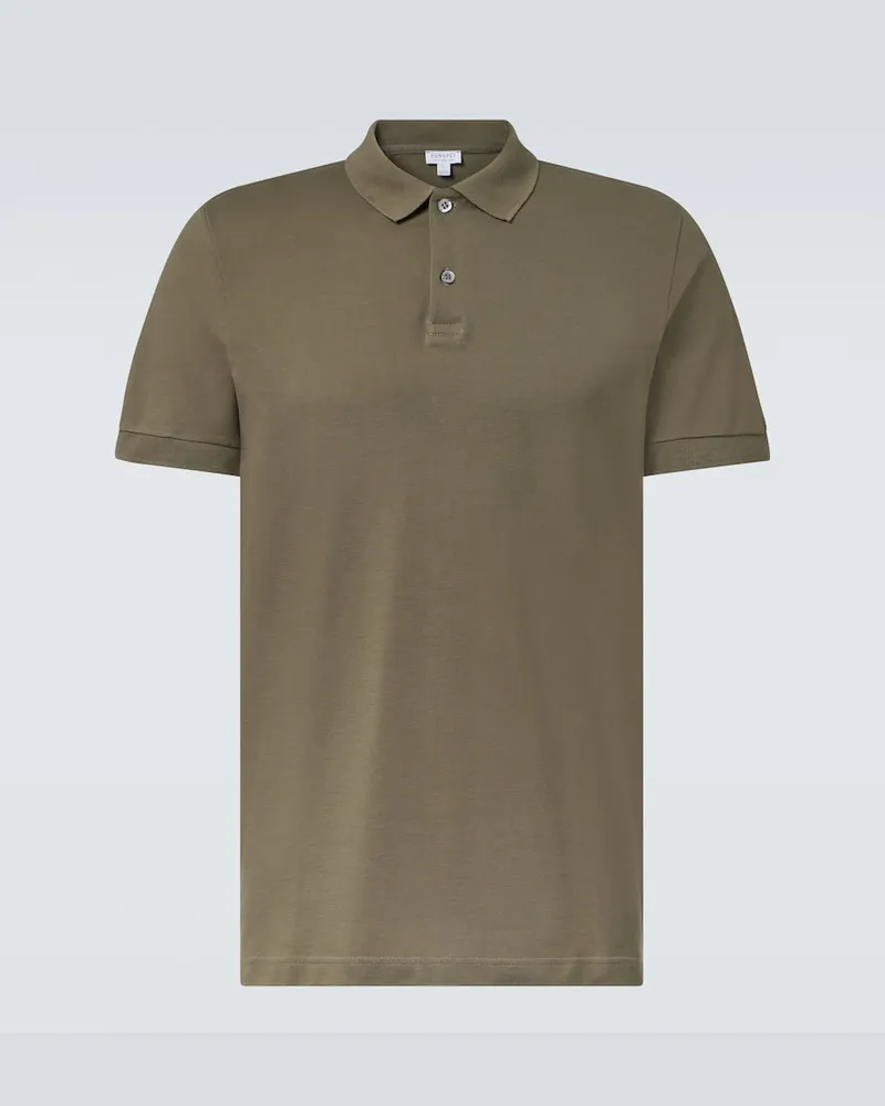 Sunspel Polo Riviera in cotone Verde