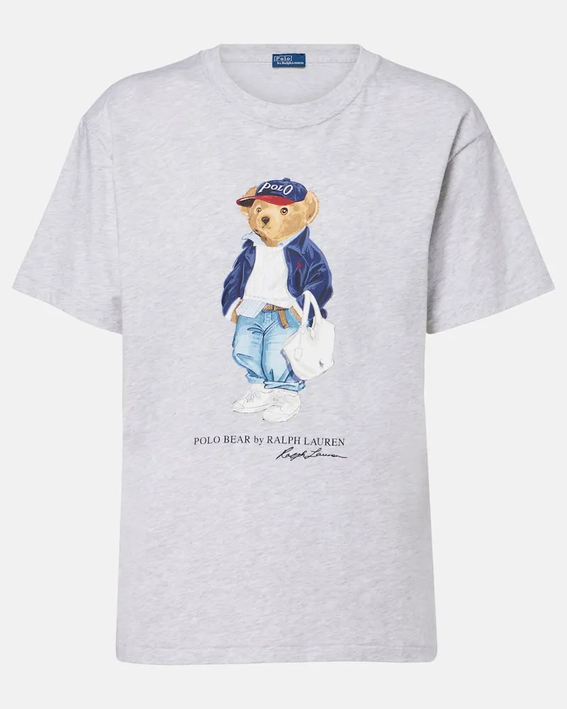 Ralph Lauren T-shirt Polo Bear in jersey di cotone Grigio