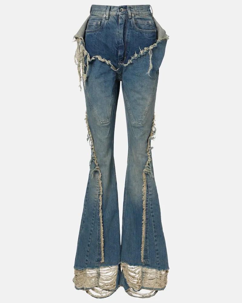 Rick Owens Jeans flared Silvered Blu