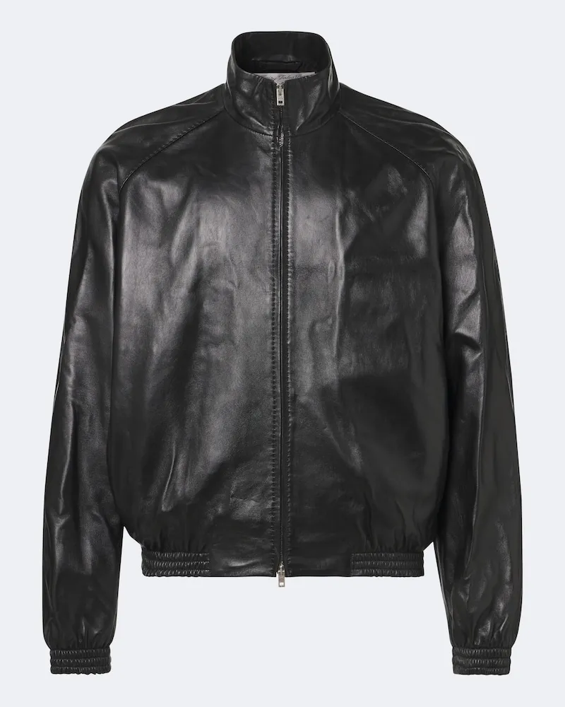 Acne Studios Giacca Lokot in pelle Nero