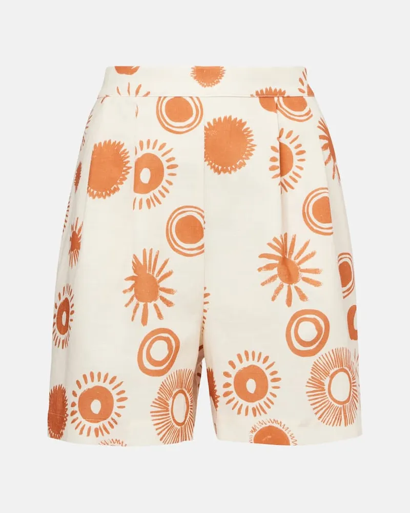 ASCENO Shorts Dallas in lino e cotone Bianco