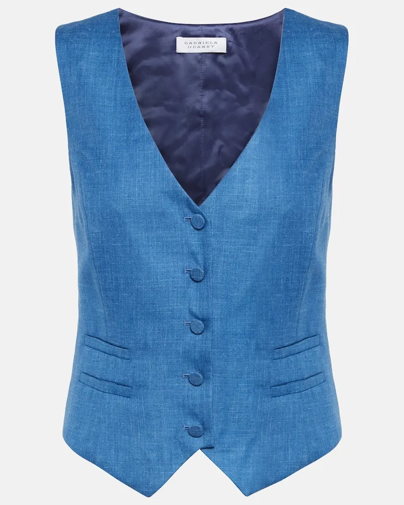 Gabriela Hearst Gilet Coleridge in misto lana Blu