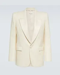 Saint Laurent Blazer monopetto in seta Bianco