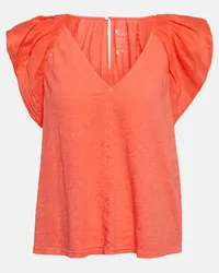 Velvet Top Carly in cotone Arancione