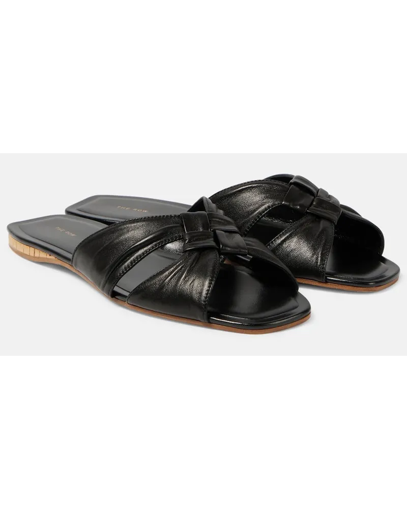 The Row Sandali Soft Knot in pelle Nero